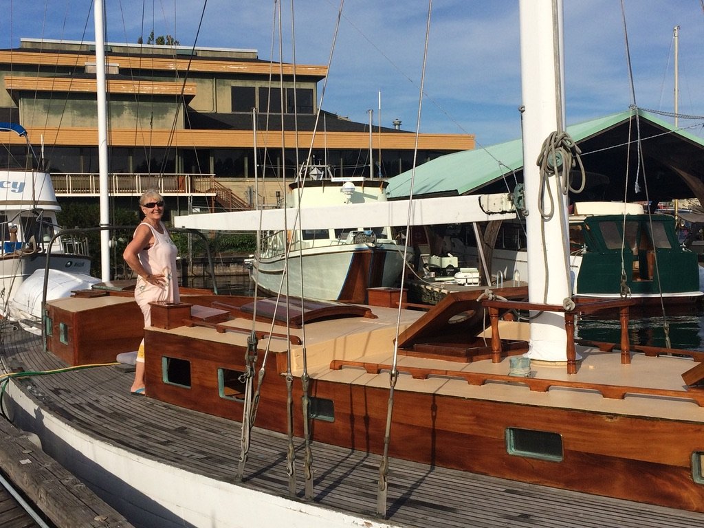 Candace with the new main boom